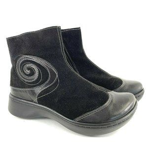 NAOT Comfort Ankle Boot Oyster Black Suede Leather